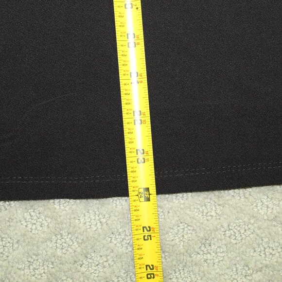 Cece Women's Small Black Stretchy Top with Flowy Black White Floral Long Sleeves - Picture 7 of 7